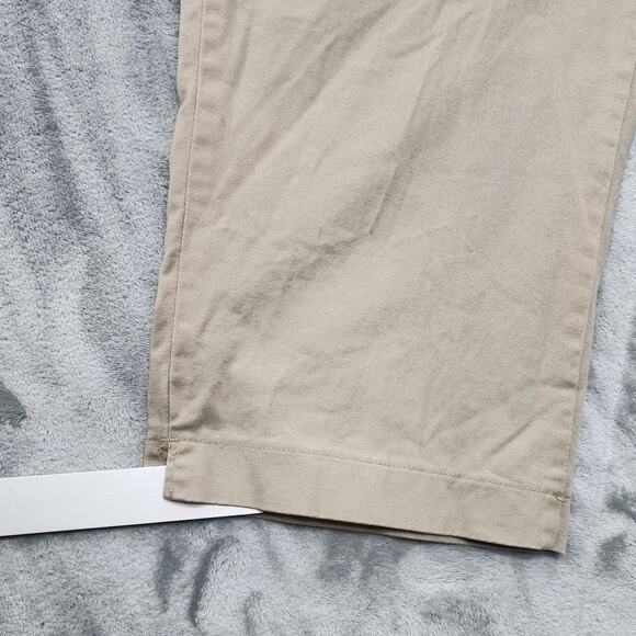 Vintage Riders Pants Womens 16P Tan Khaki High Rise Crop Capri Stretch Cotton - Picture 2 of 11